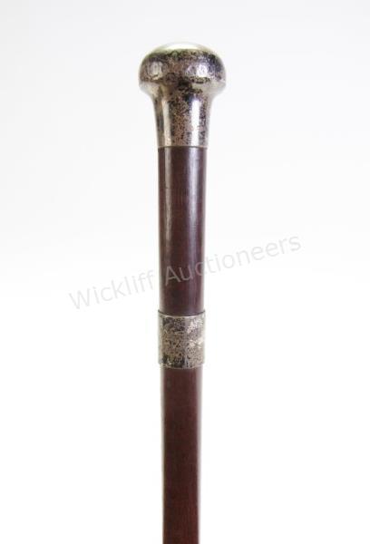 Appraisal: Physicians Dress Cane solid wood shaft with silver handle and