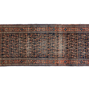 Appraisal: A Persian Wool Runner Mid th Century feet inches x