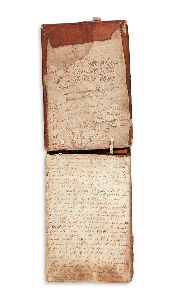 Appraisal: MASSACHUSETTS Manuscript notes on sermons attended at Boston's First Church