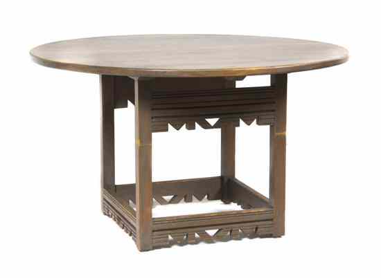 Appraisal: A Modern Dining Table Height x diameter inches