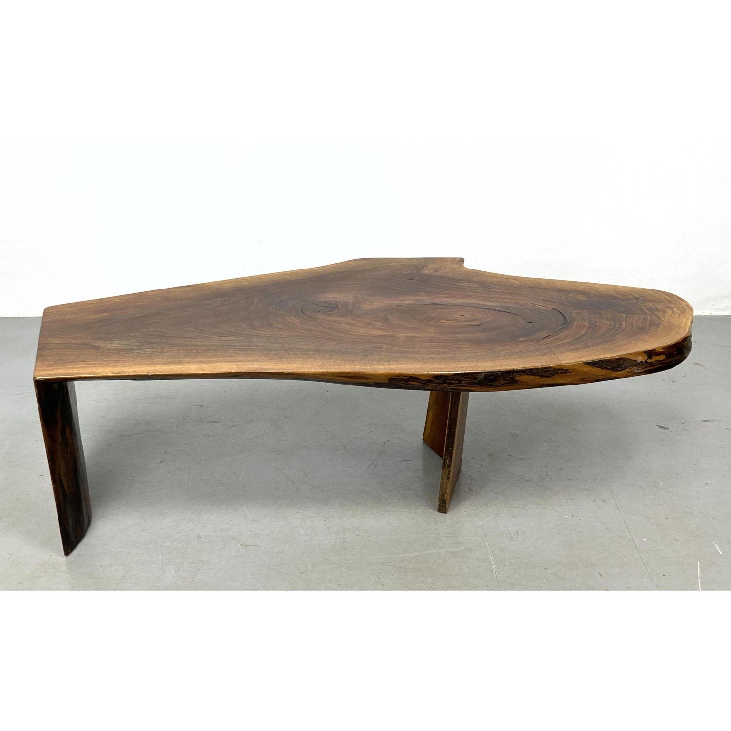 Appraisal: Modern Live Edge Tree Slice Slab Top Coffee Table Studio