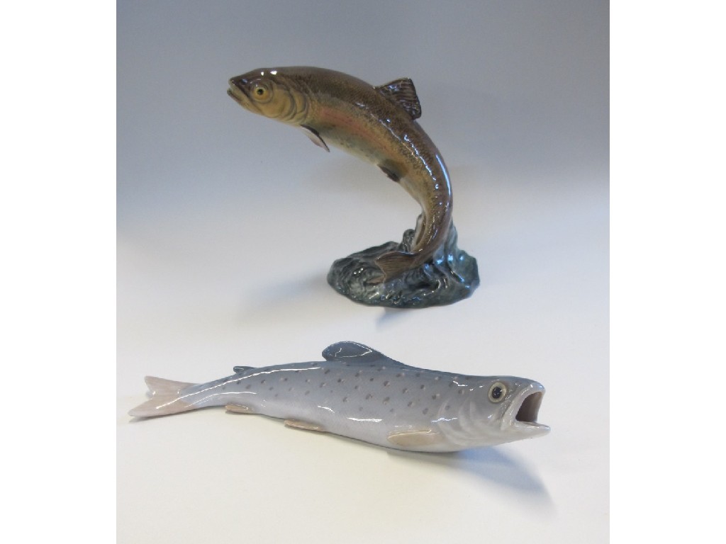 Appraisal: Royal Copenhagen figure of a fish and a Beswick figure