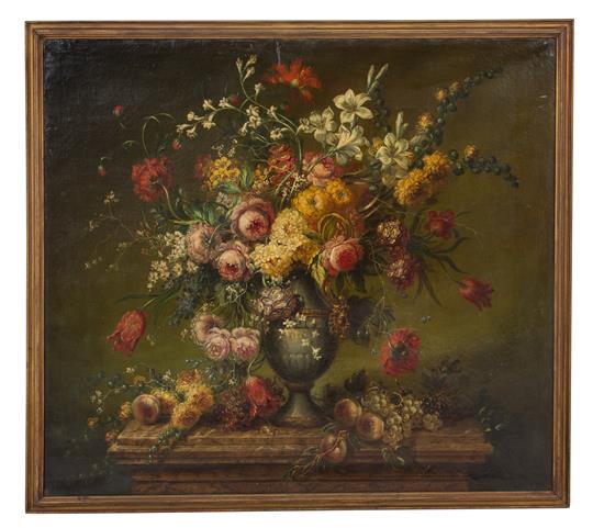 Appraisal: Sale Lot Artist Unknown Continental th Century Floral Still Life