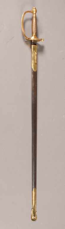 Appraisal: U S sword with scabbard blade marked ''U S DFM