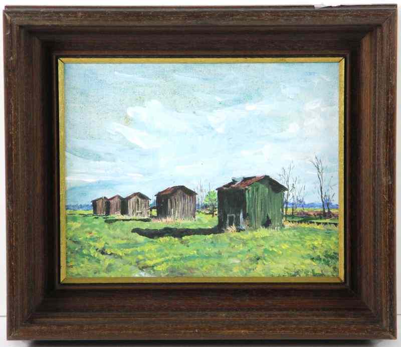 Appraisal: Billy Farmer NC Tobacco Barnsoil on canvas unsigned presented in