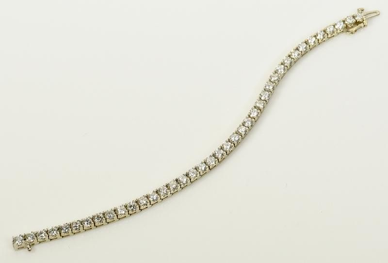 Appraisal: K Diamond Line Bracelet diamonds K white gold diamond line