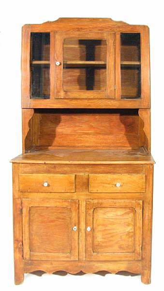 Appraisal: A small pine hutch height ft in width in depth