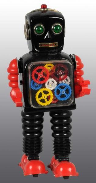 Appraisal: Blink-a-Gear Battery-Operated Robot Toy Description Japanese Working Nine-gear version Metal