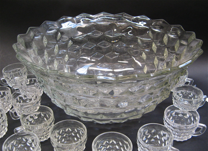 Appraisal: A FOSTORIA PUNCH SET AND PLATTER pieces in the American