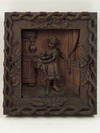 Appraisal: BAS RELIEF WOOD CARVING - Circa - figural of a