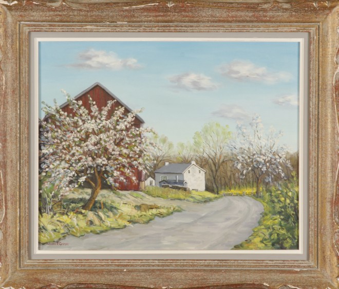 Appraisal: Apple Blossoms oil on canvas x SLL Artist American -