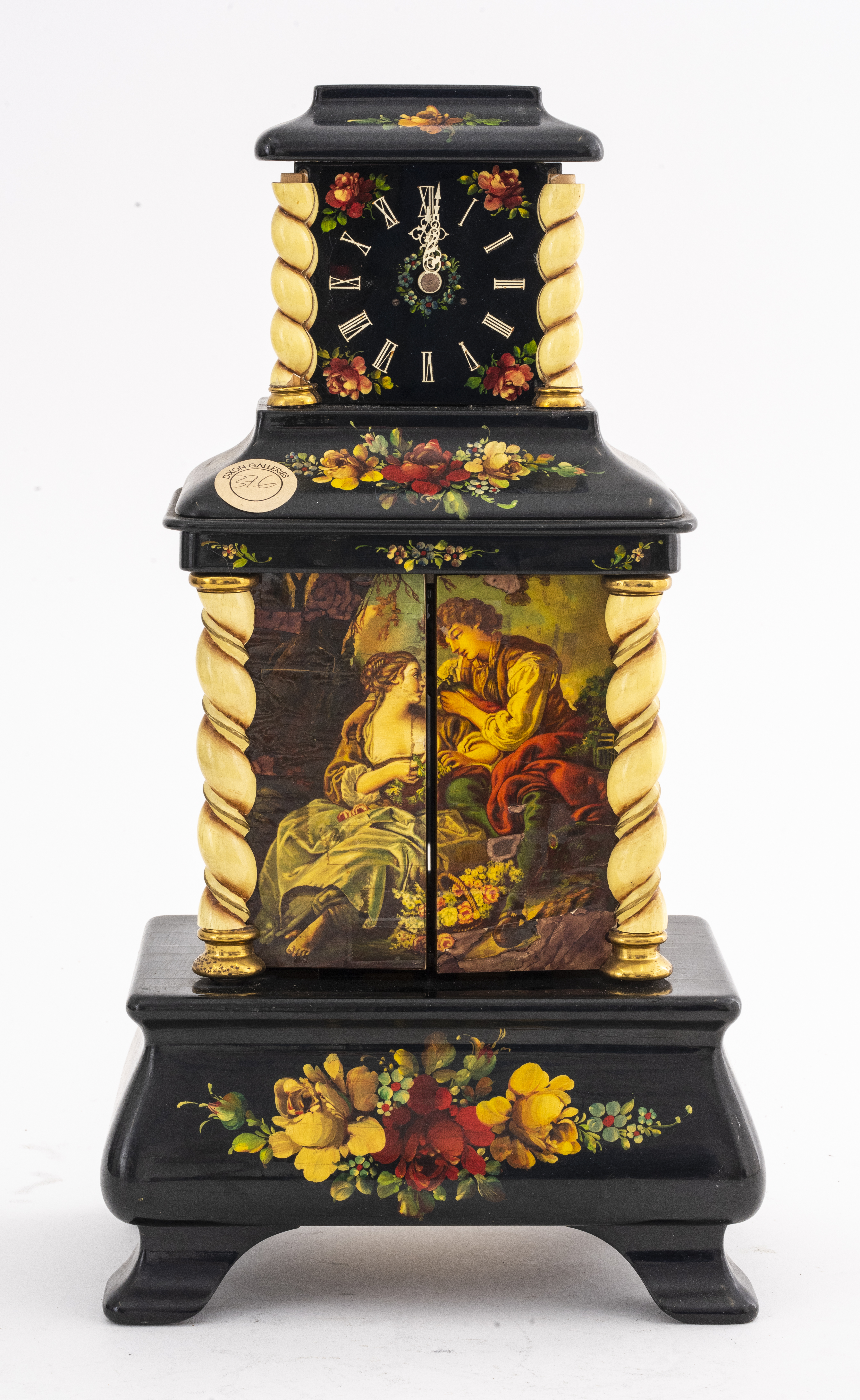 Appraisal: GERMAN BAROQUE REVIVAL AUTOMATON CLOCK German Baroque revival automaton clock