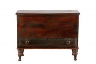 Appraisal: American Stained Pine Sugar Chest American th century A stained