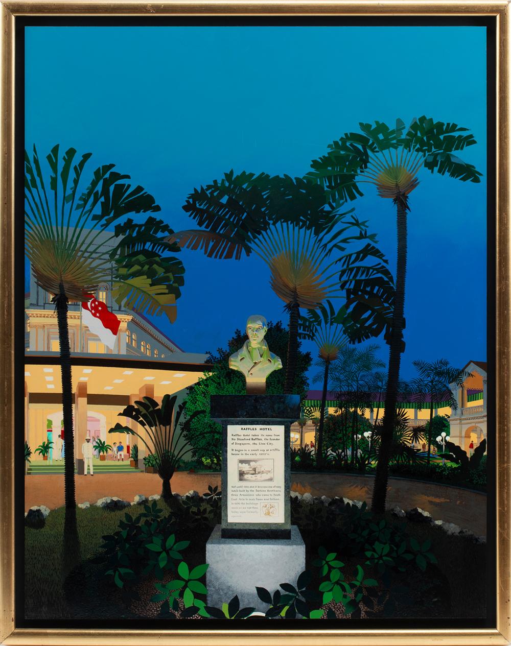 Appraisal: Philip La Bas British b Raffles Hotel Singapore oil on