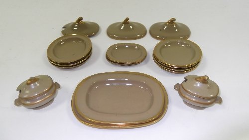 Appraisal: A dolls' Spode part dinner service in ochre with gilded