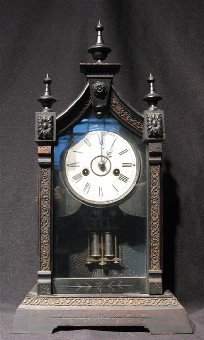 Appraisal: Victorian steeple shelf clock H in W in D in