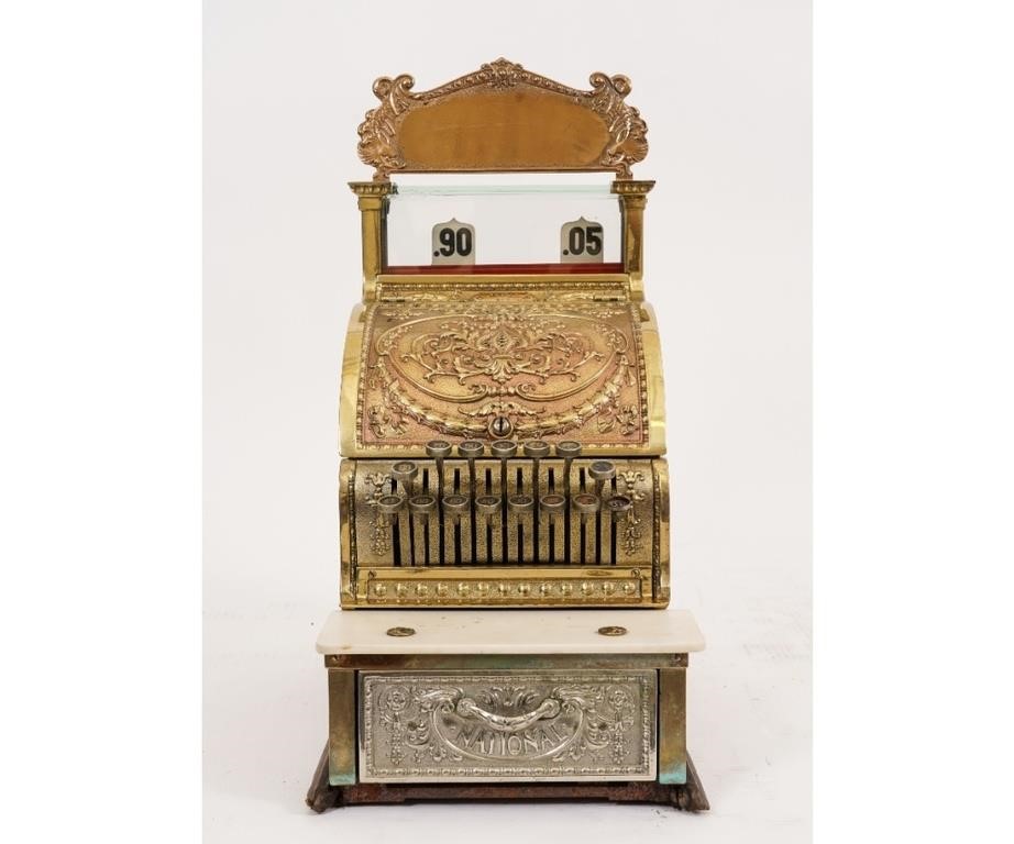 Appraisal: Brass National Cash Register model early 's h x w