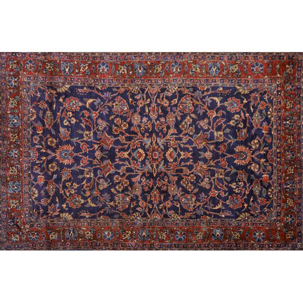 Appraisal: FERRAGHAN SAROUK AREA RUG Red floral design on red ground