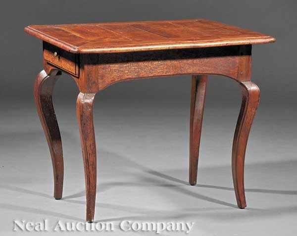 Appraisal: An Antique Italian Walnut Side Table probably early th c