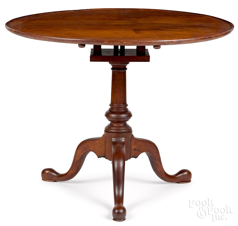 Appraisal: Pennsylvania Queen Anne walnut tea table Exclusive on Bidsquare Pennsylvania