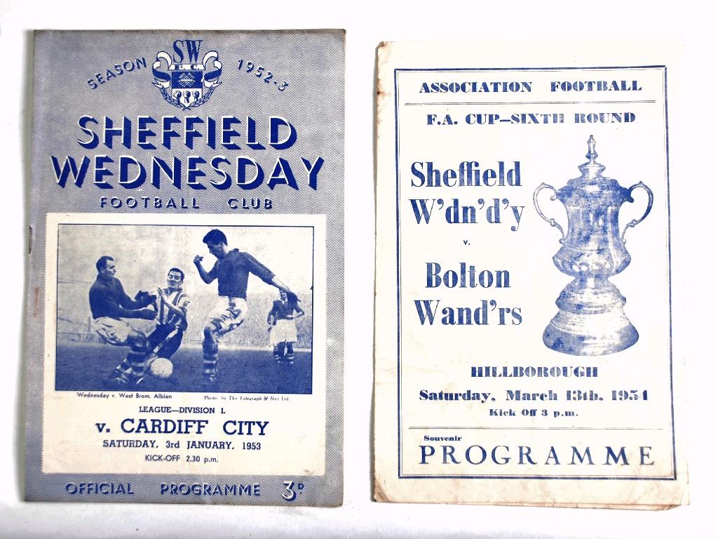 Appraisal: SOUVENIR PROGRAMME SHEFFIELD WEDNESDAY FA CUP SIXTH ROUND V BOLTON