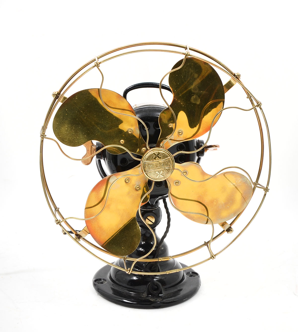 Appraisal: EMERSON CAST IRON BRASS FAN Early 's Emerson Black cast