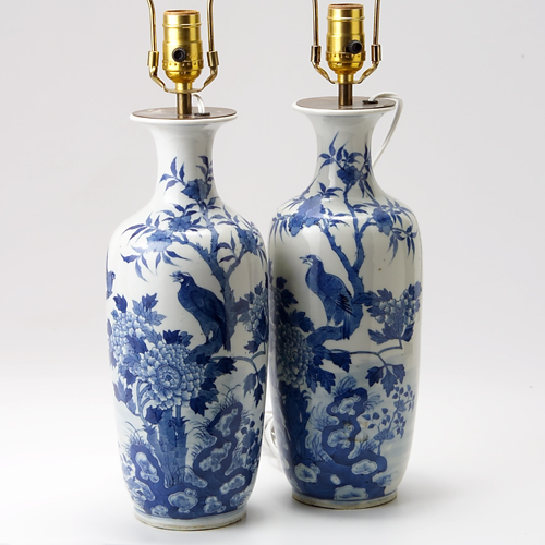 Appraisal: Pair of Chinese porcelain vases circa underglaze blue decoration with