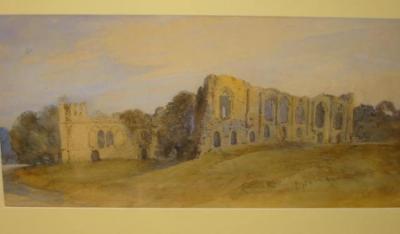 Appraisal: JESSIE JOY Easby Abbey unsigned dated x gilt frame