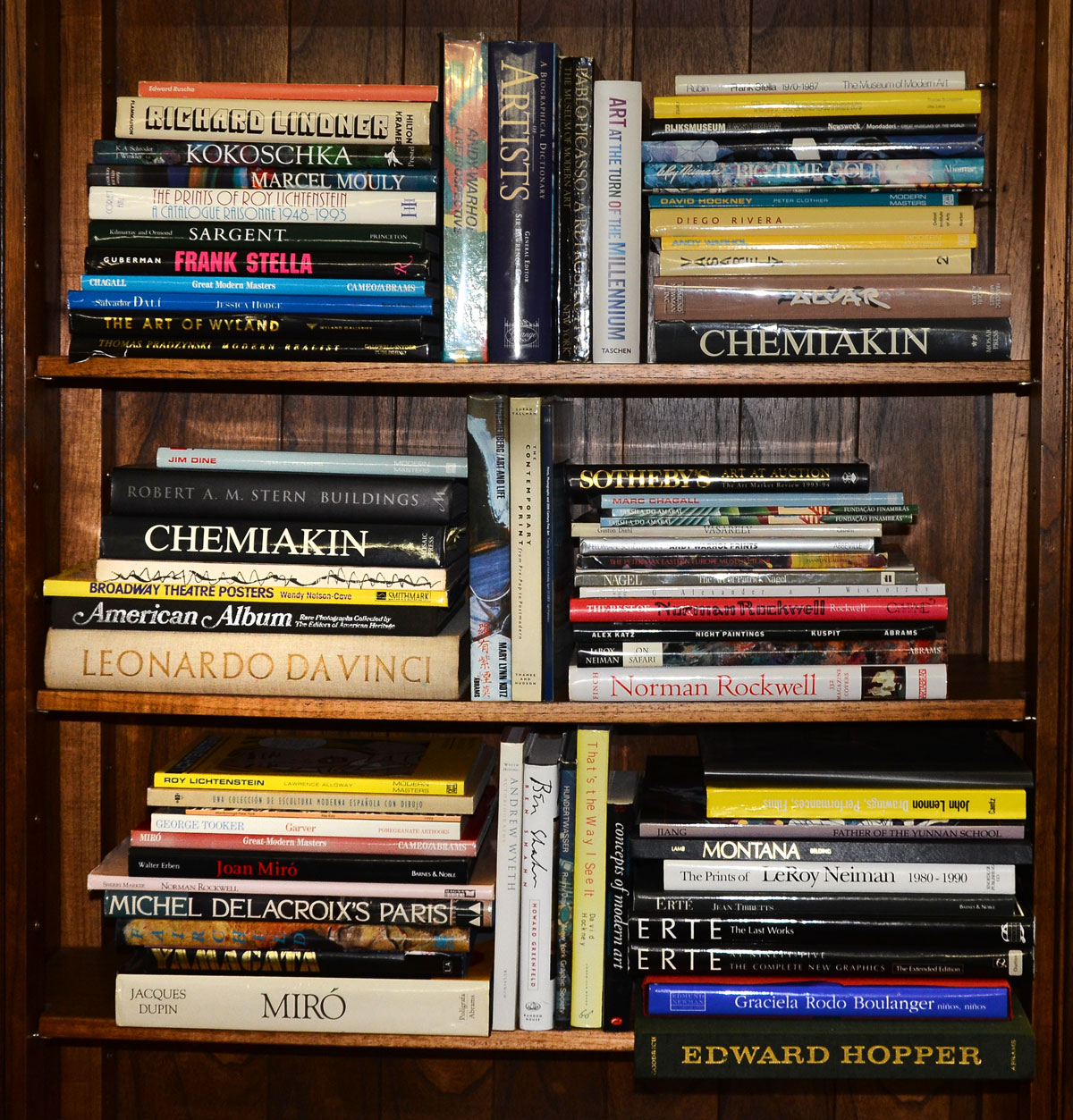 Appraisal: TREMENDOUS ART BOOK LIBRARY Approx books to include books featuring