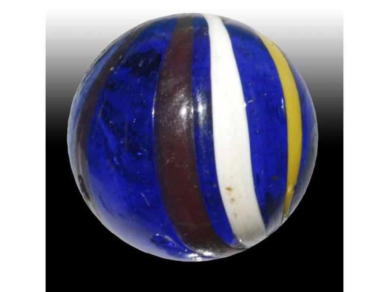 Appraisal: Banded Opaque Blue Glass Marble Description '' Condition