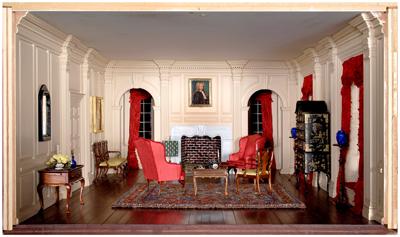 Appraisal: Richmond miniature room box drawing room of the Wilton-on-James Richmond