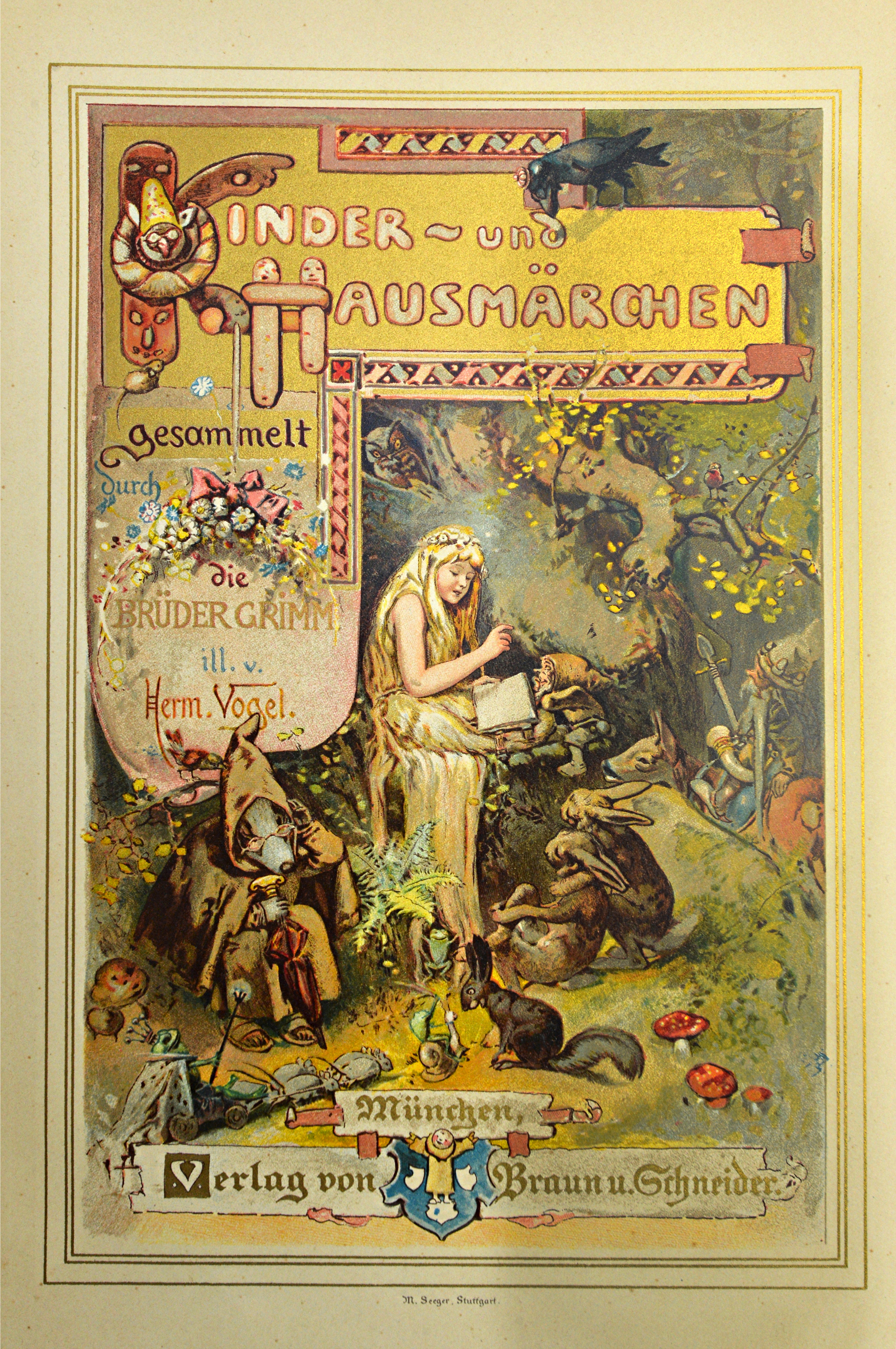 Appraisal: GRIMM Brothers Kinder und Hausmarchen coloured pictorial title other coloured