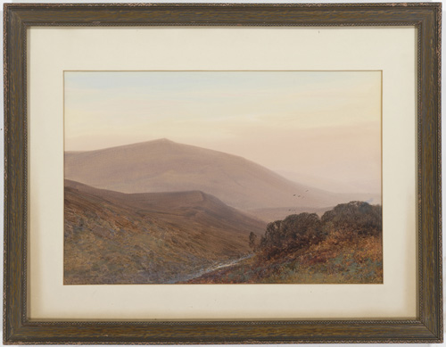 Appraisal: LANDSCAPES Two watercolor paintings Frederick John Widgery British - Mountain