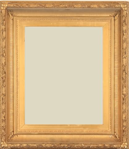 Appraisal: Gilt gesso cove molded frame with bell flower and berry