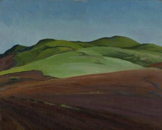 Appraisal: William Alexander Griffith Rolling farmland in a California landscape signed