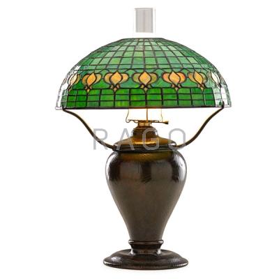 Appraisal: TIFFANY STUDIOS Table lamp Pomegranate shade Condition Report