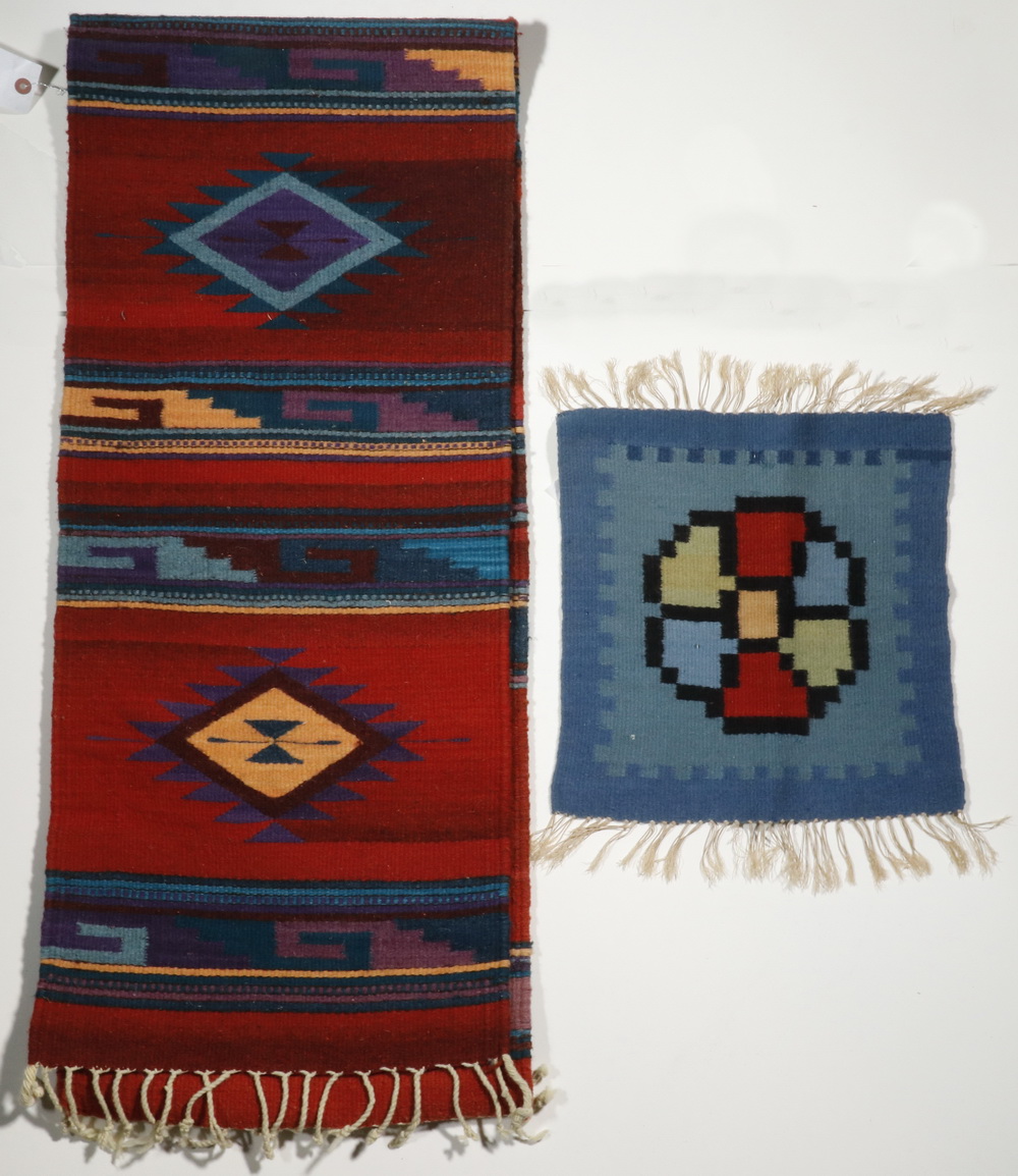 Appraisal: TH C NATIVE AMERICAN TABLE RUNNERS Including x with red