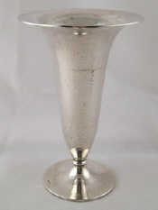 Appraisal: A silver trumpet vase with hammered finish German assay ht