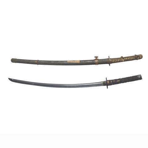 Appraisal: Set of Two Japanese Katana Showa Period With iron tsuba