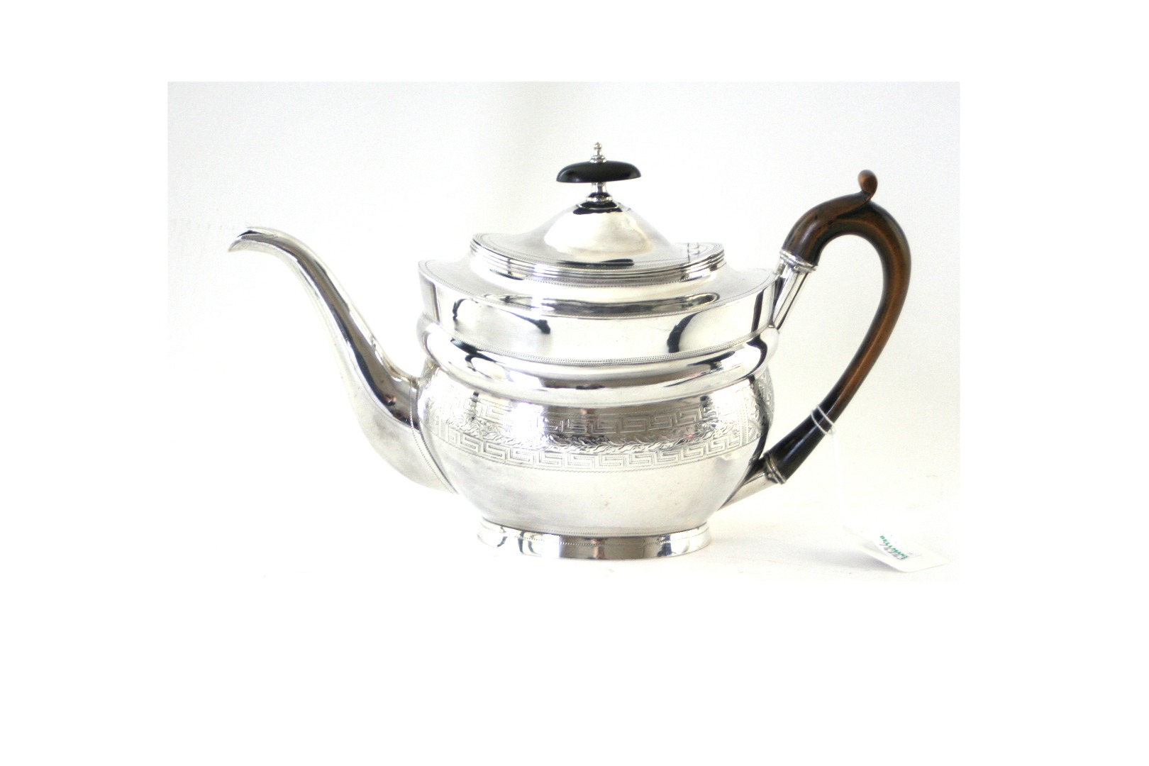 Appraisal: A George III oval silver teapot Alice George Burrows London