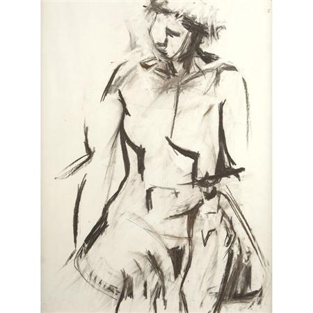 Appraisal: Jack Tworkov American - Untitled Seated Figure Estimate -