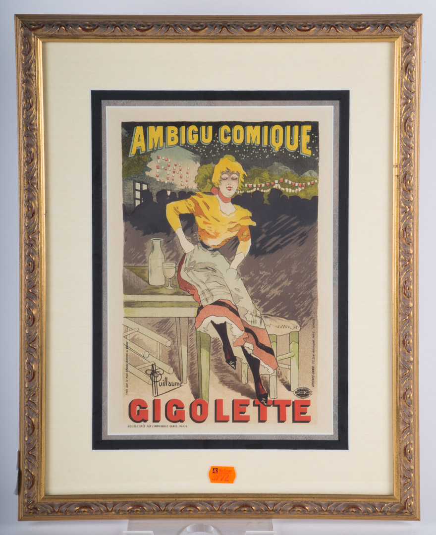 Appraisal: Guillaume Ambigu Comique lithograph Albert Paul Guillaume French - Ambigu