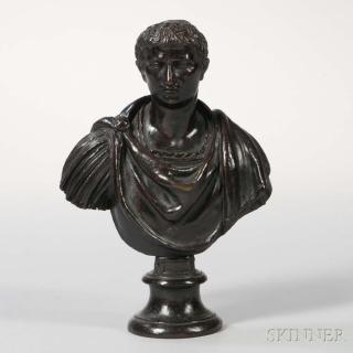 Appraisal: Continental School Late th Century Bronze Bust of Tiberio Continental