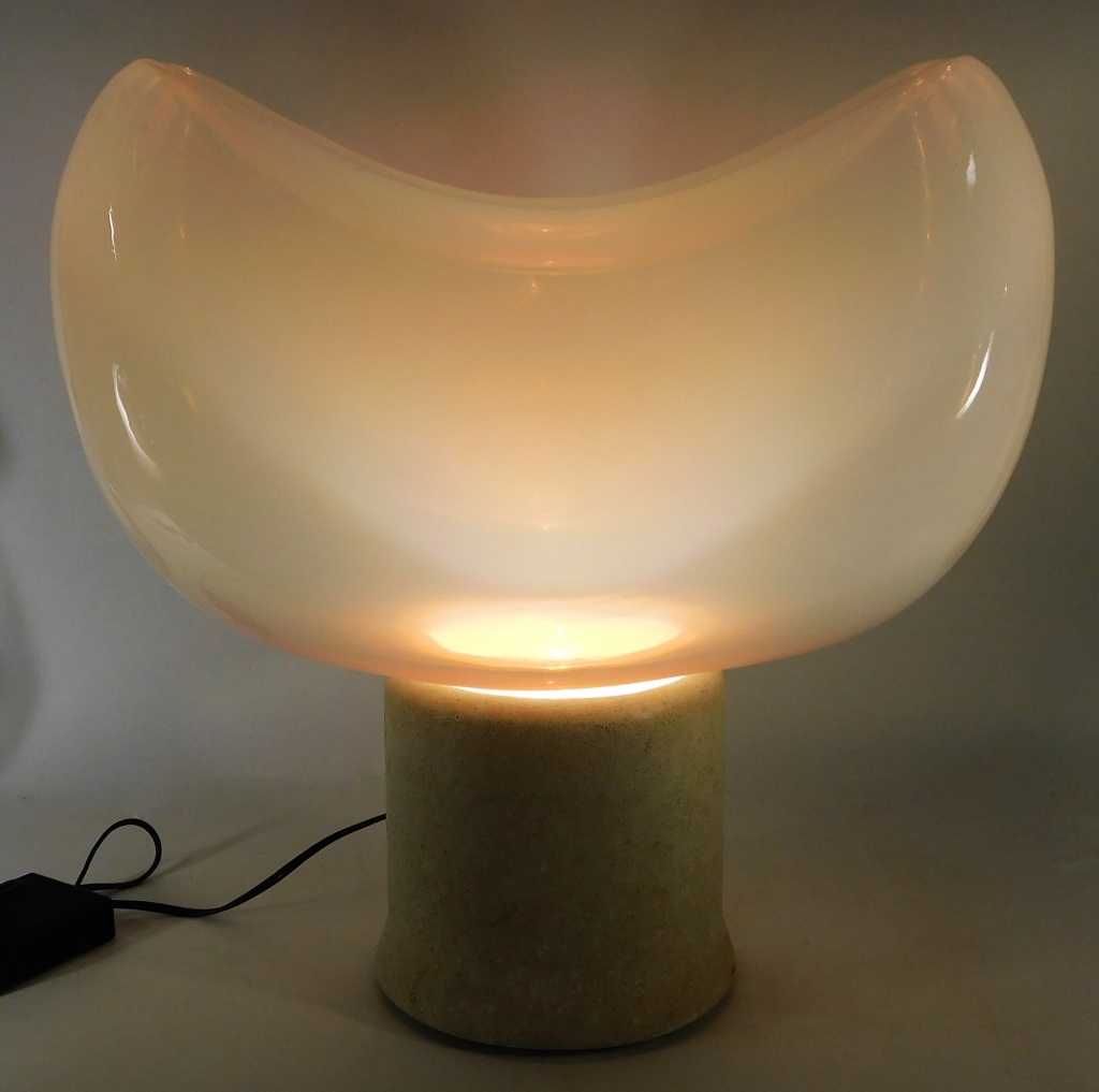 Appraisal: MCM ROBERTO PAMIO FOR LEUCOS CRESCENT MOON LAMP Italy b