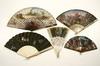 Appraisal: th- th c PAINTED LADY'S HAND FANS - Original Vintage