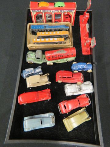 Appraisal: Dinky Barclay Tootsietoy Metal Toys includes auto transport train oil