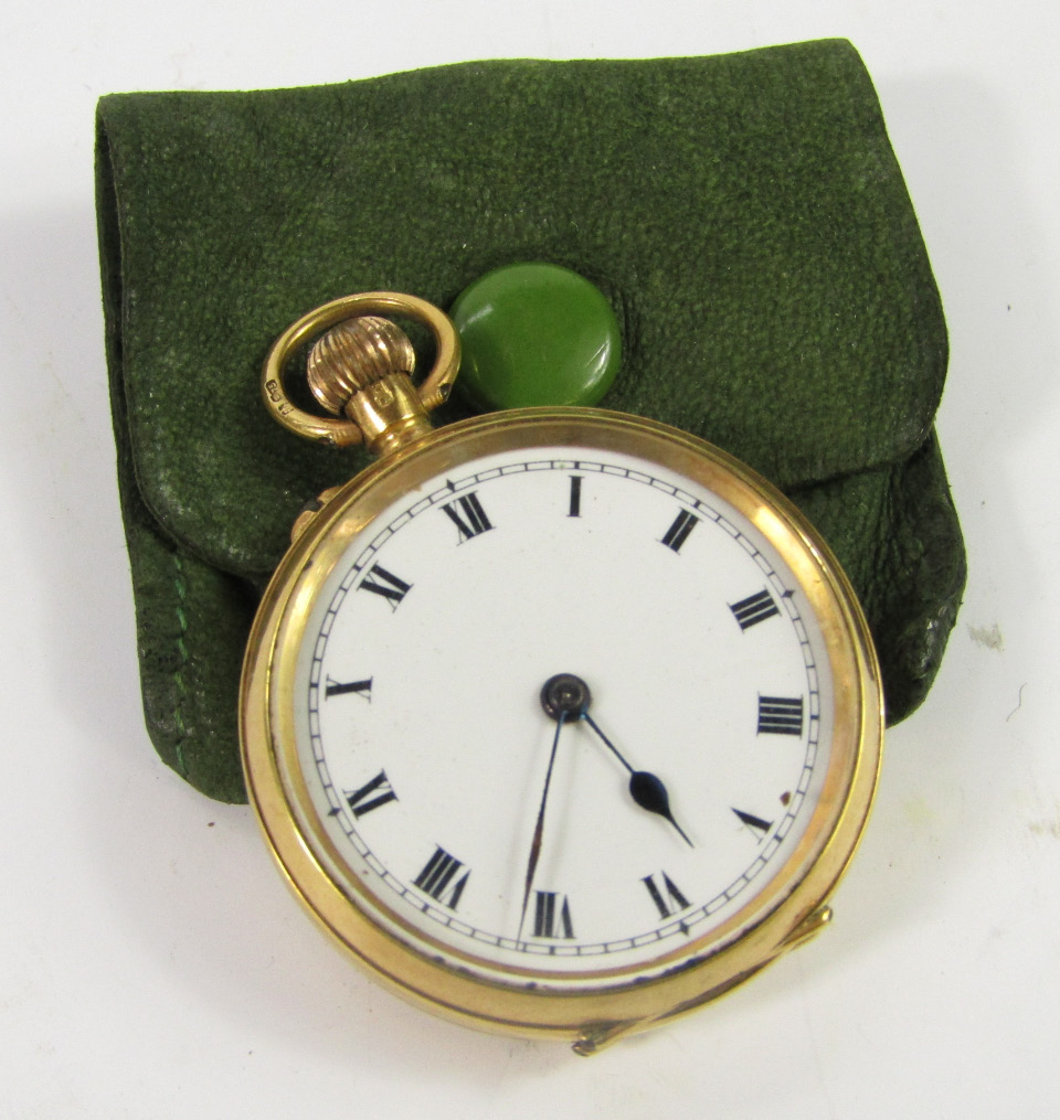 Appraisal: A lady's ct gold cased pocket watch open faced keyless