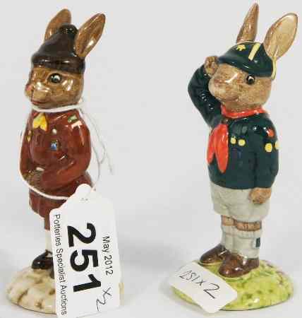 Appraisal: Royal Doulton Bunnykins Figures Be Prepared DB and Brownie DB