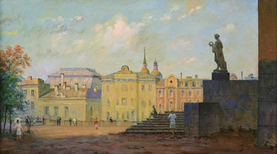 Appraisal: IVAN VASILIEV Russian th century VIEW OF LENINGRAD IN initialed