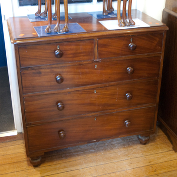 Appraisal: VICTORIAN FIVE DRAWER CHEST